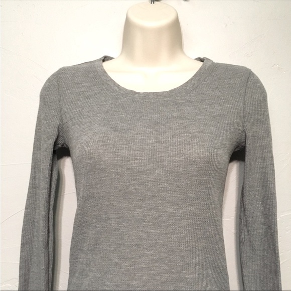 🌸 3/$25 🆕 Target Mossimo Gray Ribbed Thermal Long Sleeve Tee Shirt, Size S - Picture 5 of 10